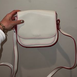 Marc Jacobs White with pink stitching crossbody bag